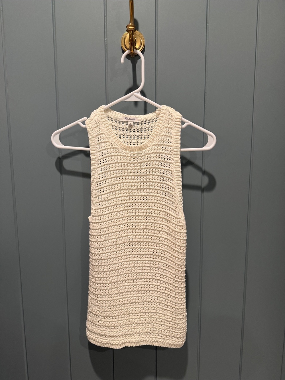 Madewell Cream Crochet Tank